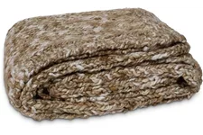 Acrylic Knitted Throw (with filler) 130x170cm beige