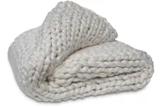 fleur ami Acrylic Knitted Throw (with filler) 130x170cm weiss