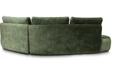 CURVE Sofa 260x130/80 cm olive, Samt