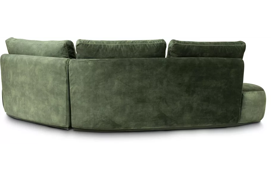 CURVE Sofa 260x130/80 cm olive, Samt