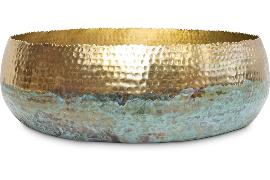 HOOP MYSTIC Schale 52/14 cm, gold/patina