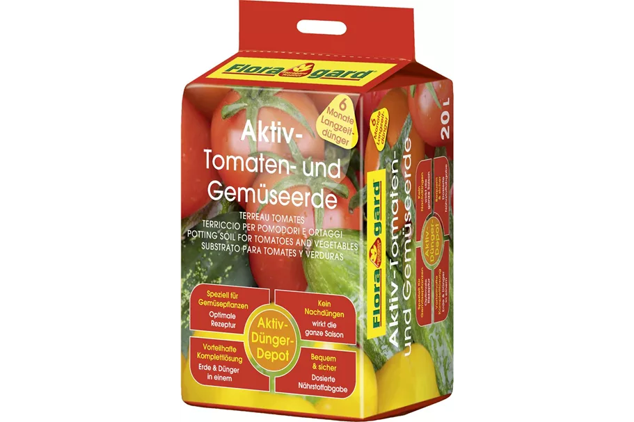 Floragard Aktiv Tomaten- und Gemüseerde 1 Sack x 20 Liter