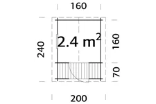 Spielhaus SAM - Türhöhe 131 cm Bausatz SAM unbehandelt