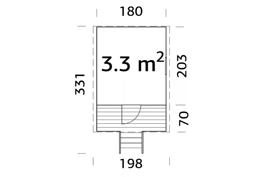 Stelzen-Spielhaus HUCK - Türhöhe 124 cm Stelzenhaus HUCK unbehandelt