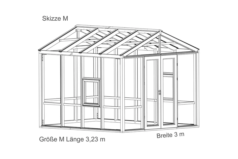 Holzdesignhaus 'Daina' Holz Kiefer Größe M - 4 mm ESG Sicherheitsglas