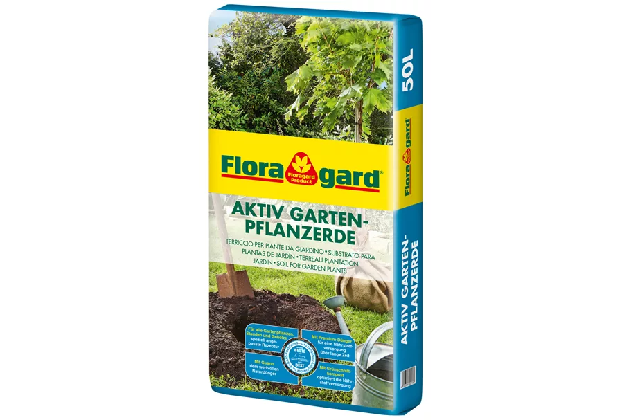 Floragard Aktiv-Gartenpflanzerde 1 Sack x 50 Liter