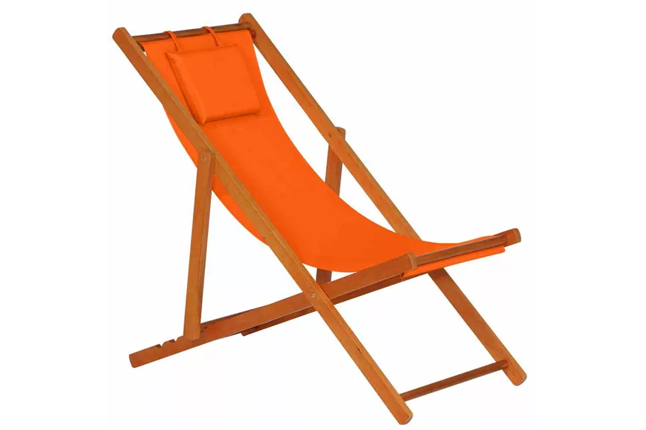 Siena Garden Faro Beach-Liegestuhl orange Holz/Textilene 672582
