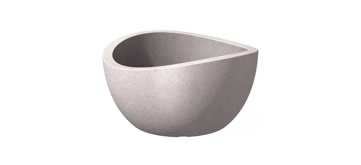 Scheurich Pflanzschale Wave Globe Bowl Ø 39 cm Taupe-Granit 311613