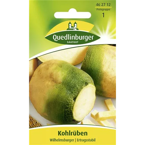 Kohl-Rübe-Samen 'Grünköpfige gelbe Wilhelmsburger'