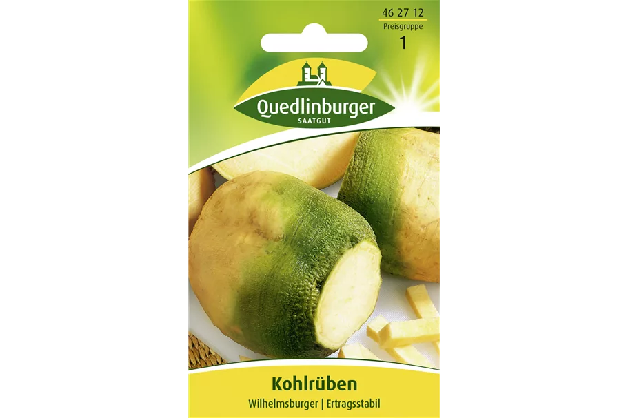 Kohl-Rübe-Samen 'Grünköpfige gelbe Wilhelmsburger' Packungsinhalt reicht für ca. 250 Pflanzen