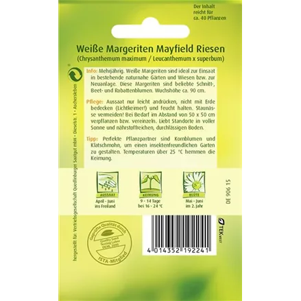 Großblumige Margerite-Samen 'Mayfield Riesen'