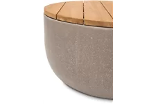 DIVISION Tisch,100/50 cm natur beton/ Teak natur