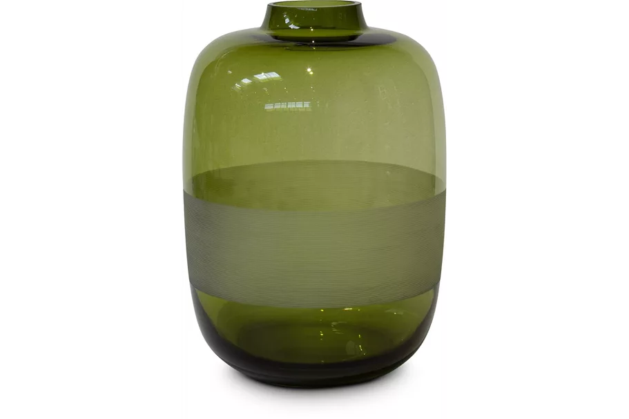 LUNE Vase oliv decor Ø21/29 cm oliv gruen