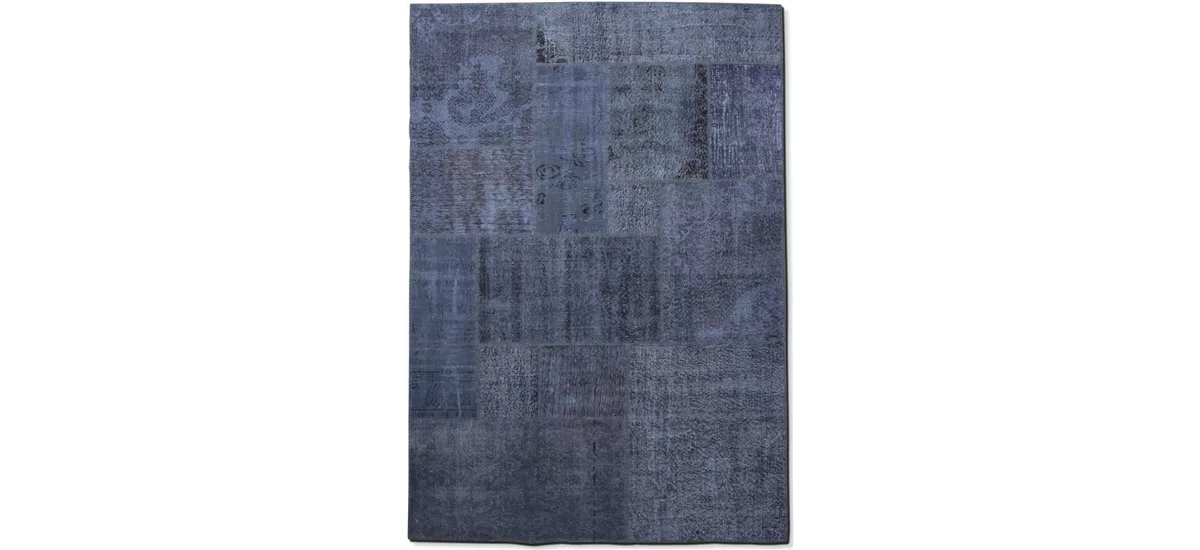 MEDLEY Teppich 300x200 cm, Patchwork blau