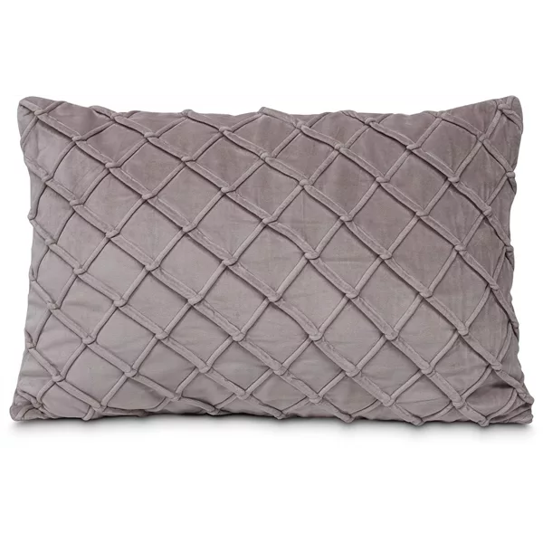 MADELEINE - Ribbed Cotton Velvet Diamond Pattern Pillow