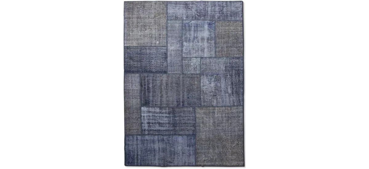 MEDLEY Teppich 300x200 cm, Patchwork blau/braun