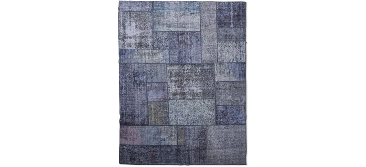 MEDLEY Teppich 350x250 cm, Patchwork blau/violett
