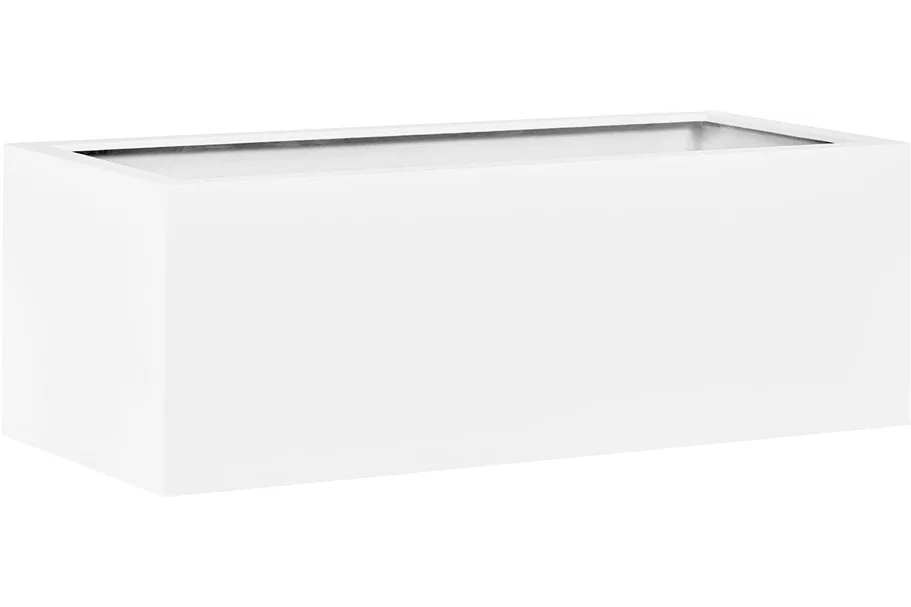 TRIBECA SOLID Pflanzkasten 200 x 50 cm, Höhe 50 cm, matt weiß