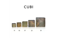 Topf CUBI - Naturschiefer rusty 11 cm