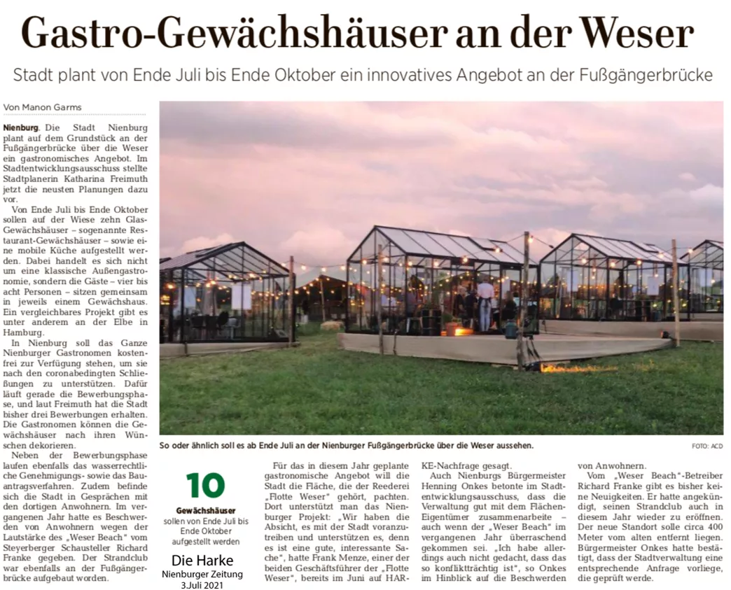 Restaurant lässt Gäste im Gewächshaus essen Olerum