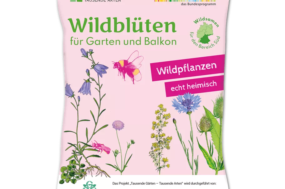 Wildblüten für Garten und Balkon 2 m² SÜD 4 g für 2 m² Region SÜD