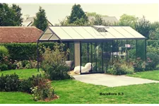 Glashaus - BORABORA - mit Terrassenüberdachung BoraBora 3.3 XH BLACK 13,6 m²