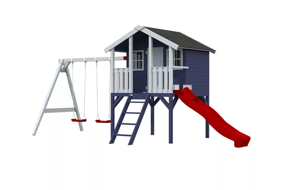 Miniatur Spielplatz Für Puppenhaus - Schaukel Und Rutsche Set