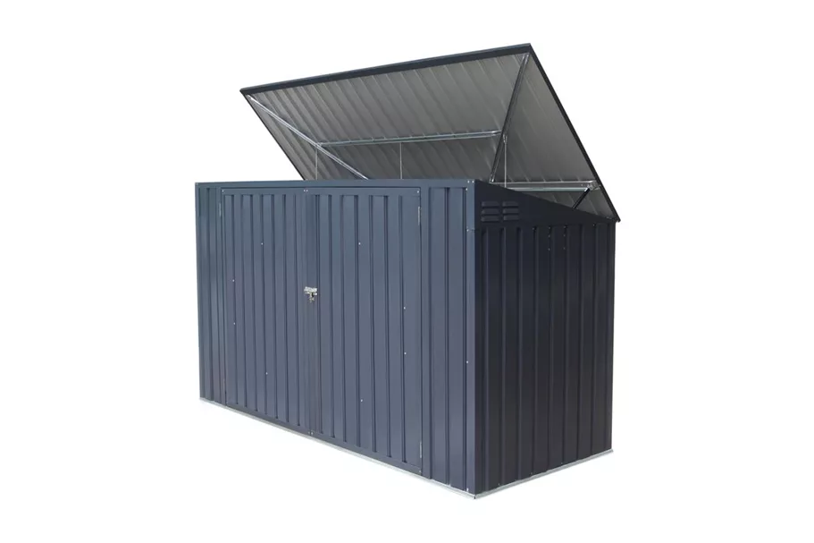 Mülltonnenbox aus Stahl 3-er für 3 x 240 Liter Mülltonnen