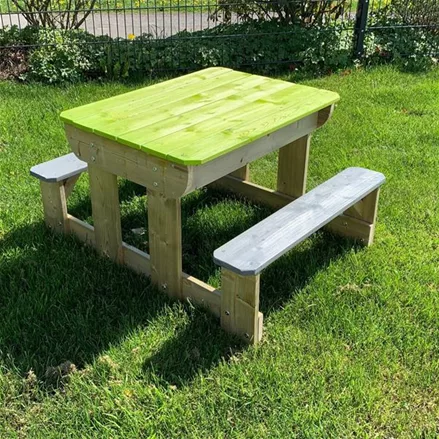 Garten Holz-Tisch für Kinder mit Bänken