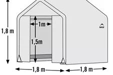 Folien-Greenhouse 3,24 m² 3,24 m² Grundfläche
