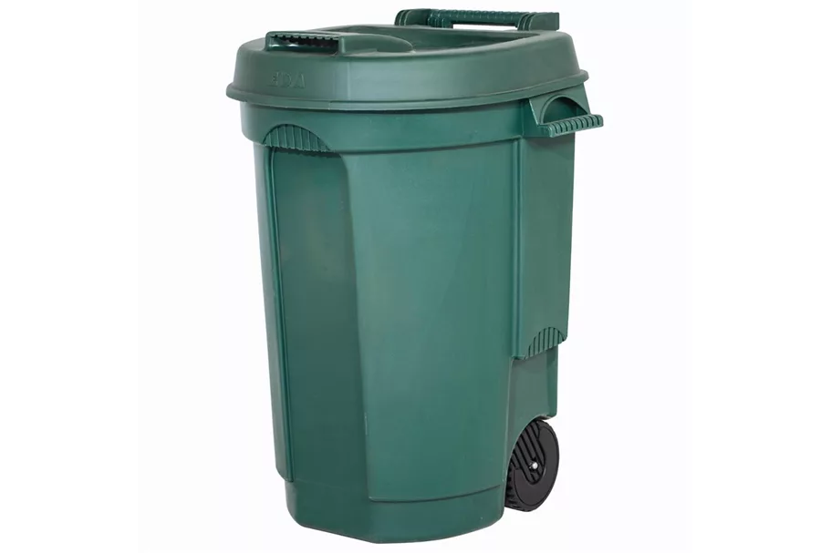 Fahrbarer Abfallbehälter 110L 55x58x81cm, grün 329424