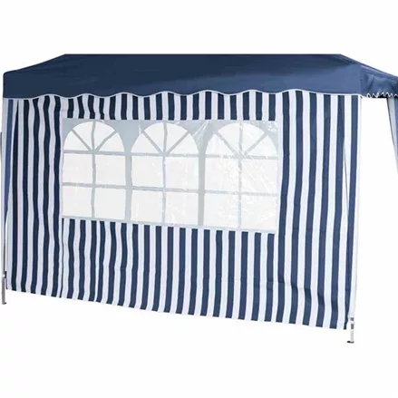 Siena Garden Faltpavillon Seitenteile 2er Set 294x191x0cm blau/weiß Polyester 