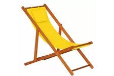 Siena Garden Faro Beach-Liegestuhl gelb Holz/Textilene 672584