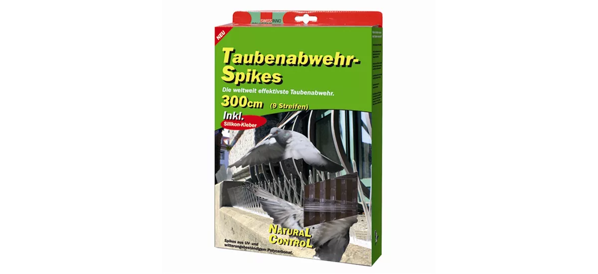 Swissinno Taubenabwehrspikes inkl. Silikonkleber, 300 cm 991216