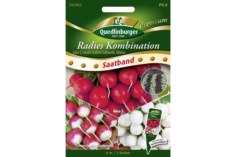 Radieschen-Kombination-Samen Packungsinhalt reicht für ca. 6 lfd. Meter