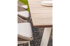 BALI Gartentisch 180x90/76 cm, Teak vintage-grau/matt-weiß