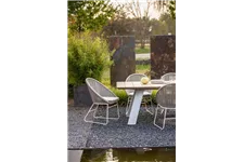 BALI Gartentisch 180x90/76 cm, Teak vintage-grau/matt-weiß