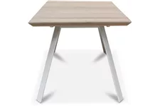 BALI Gartentisch 180x90/76 cm, Teak vintage-grau/matt-weiß