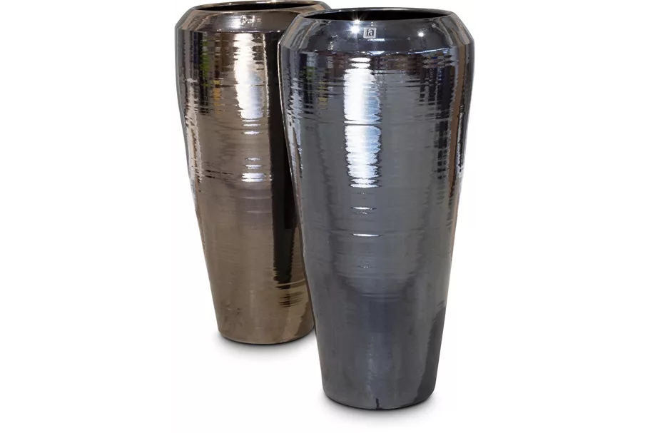 PADU Pflanzgefäß 43/90 cm, platin black