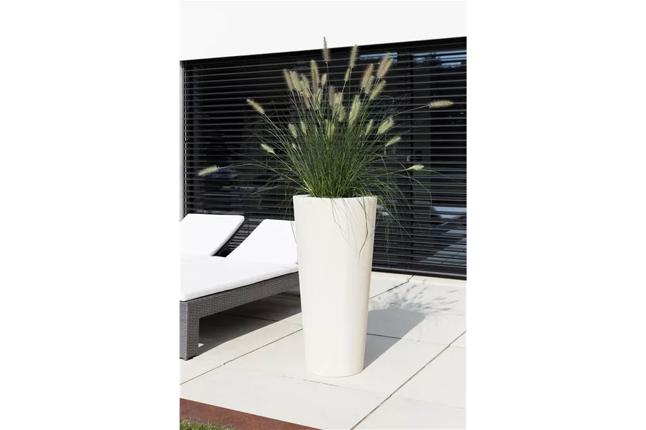 POLYSTONE CONICAL Pflanzgefäß 43/80 cm, creme