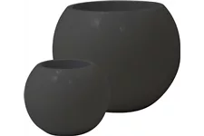 PREMIUM GLOBE Pflanzgefäß 40/32 cm, anthrazitgrau