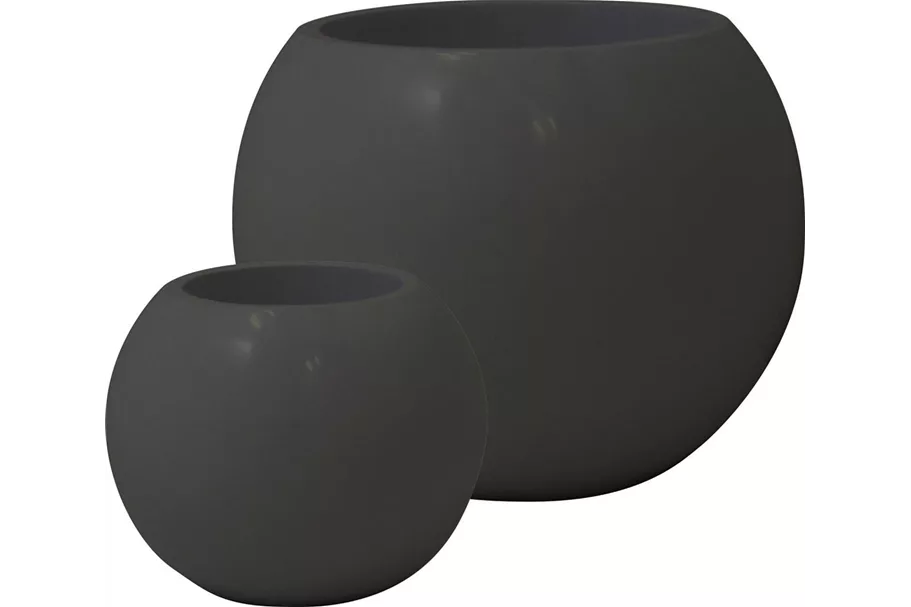 PREMIUM GLOBE Pflanzgefäß 40/32 cm, anthrazitgrau