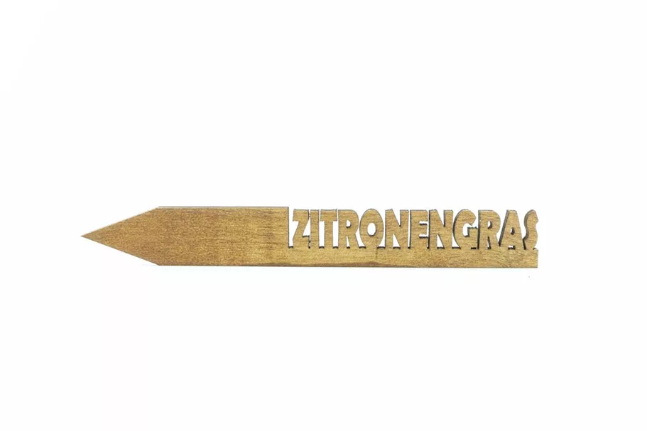 Holzetikett 'ZITRONENGRAS' ZITRONENGRAS