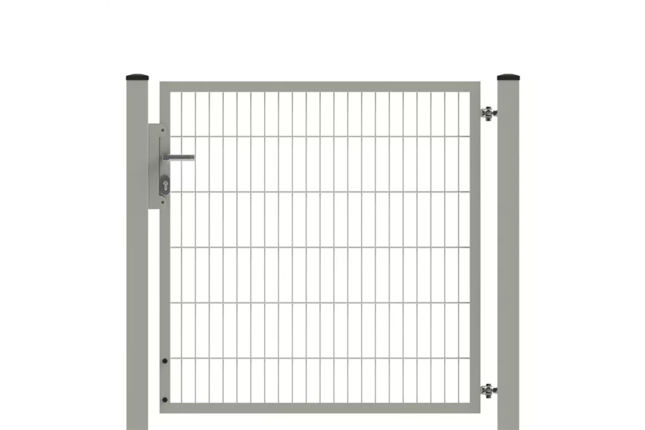 Drehflügeltor SOLID Versa Zink Silbergrau Torbreite 1,25m (verschiedene Höhen) 0,83m