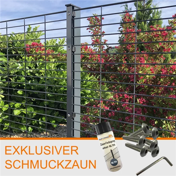 Schmuckzaun LINEA RAL7016 Anthrazit Zaunhöhe: 1006mm - Schmuckzaun als Komplett-Set Schmuckzaun LINEA RAL7016 Anthrazit Zaunhöhe: 1006mm - Schmuckzaun als Komplett-Set