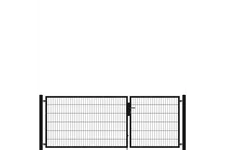 Drehflügeltor SOLID Versa 2 flg. RAL7016 Anthrazit Torbreite 3,25m Asymmetrisch (verschiedene Höhen) 0,83m