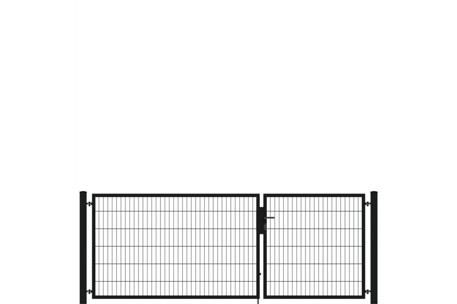 Drehflügeltor SOLID Versa 2 flg. RAL7016 Anthrazit Torbreite 3,25m Asymmetrisch (verschiedene Höhen) 0,83m