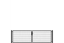 Drehflügeltor SOLID Versa 2 flg. RAL7016 Anthrazit Torbreite 4,00m Symmetrisch (verschiedene Höhen) 0,83m