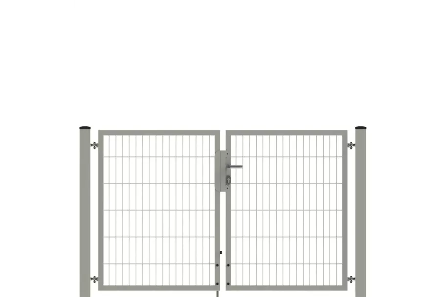 Drehflügeltor SOLID Versa 2 flg. Zink Silbergrau Torbreite 2,00m Symmetrisch (verschiedene Höhen) 0,83m