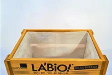 Geschenkset Holzkiste und 15 Liter Erde